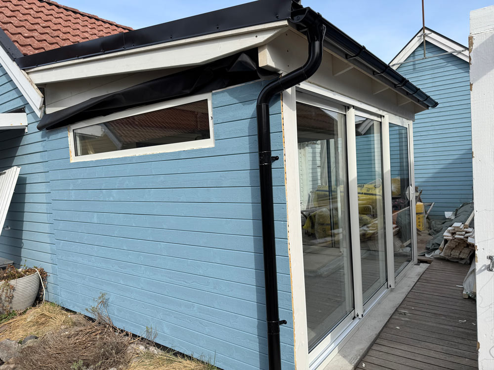 Ett nymålat hus